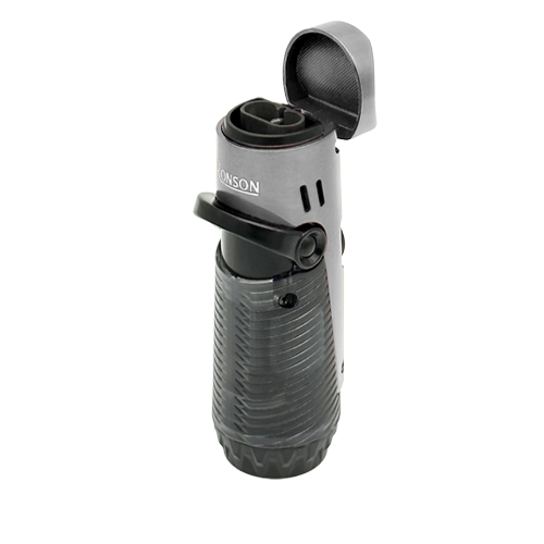 Ronson 117003/118003 Vžigalnik plinski Jet Flame Bora srebrn/črn