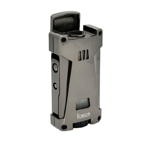 Vžigalnik Ronson 119002 za cigare plinski Jet Flame Hurricane, Gun Metal