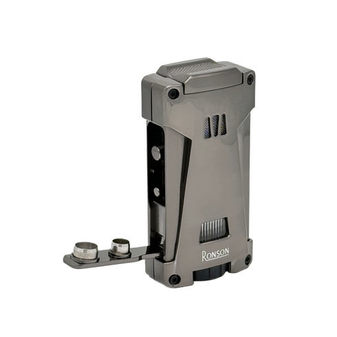 Vžigalnik Ronson 119002 za cigare plinski Jet Flame Hurricane, Gun Metal