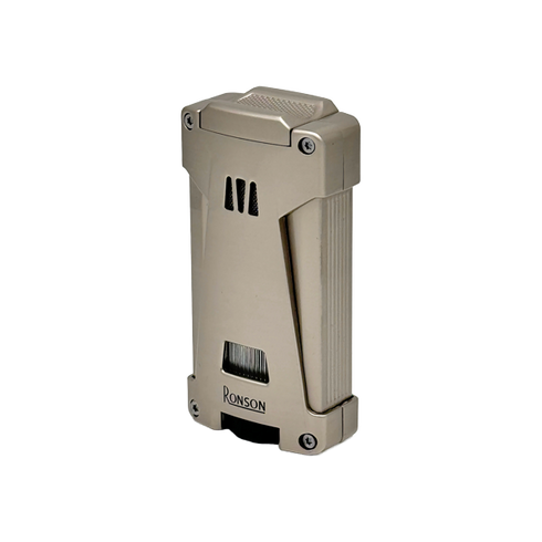 Vžigalnik Ronson 119003 za cigare plinski Jet Flame Hurricane, Grey Satin