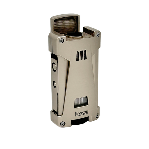 Vžigalnik Ronson 119003 za cigare plinski Jet Flame Hurricane, Grey Satin