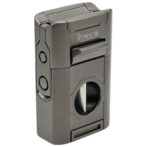 Vžigalnik Ronson 121001 za cigare plinski Giant Jet Flame, Gun Metal