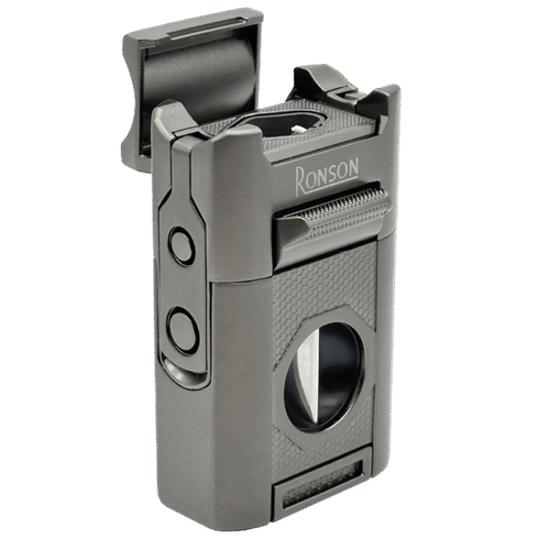 Vžigalnik Ronson 121001 za cigare plinski Giant Jet Flame, Gun Metal