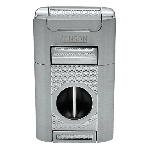 Vžigalnik Ronson 121004 za cigare plinski Giant Jet Flame, Brushed Chrome