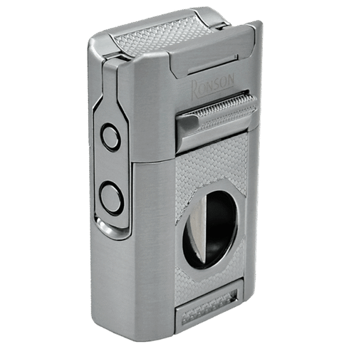 Vžigalnik Ronson 121004 za cigare plinski Giant Jet Flame, Brushed Chrome