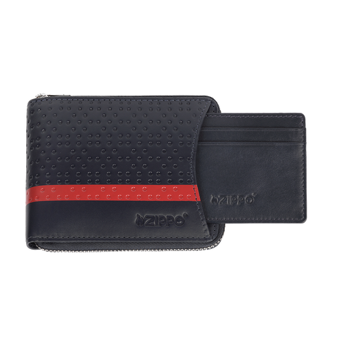 Denarnica Zippo 2.008.019 Navy Blue Range Zipper + Credit Card Case