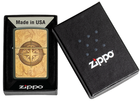 Zippo 2.008.093 vžigalnik Topographic Compass, Emblem