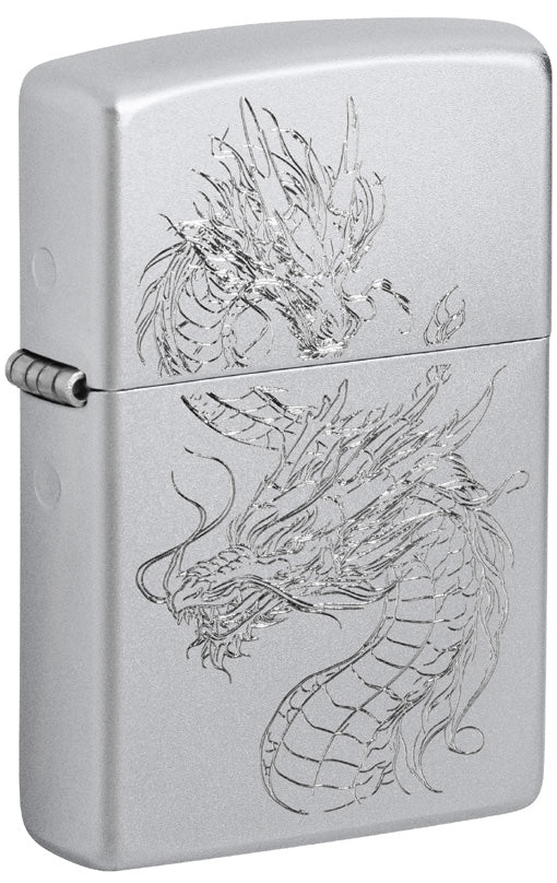 Zippo 46805 vžigalnik Asian Dragon, Satin Chrome
