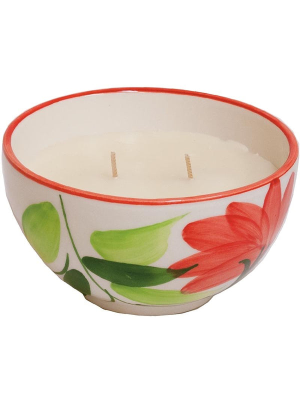 Roura 340308.085 Sveča Citronela v keramiki - Rože 75x135 mm 35h