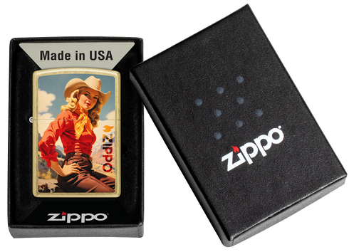 Zippo 46248 vžigalnik Cowgirl, Street Brass