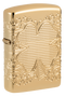 Zippo 46301 vžigalnik Armor Elegant Golden Clover, High Polish Gold Plate