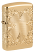 Zippo 46301 vžigalnik Armor Elegant Golden Clover, High Polish Gold Plate