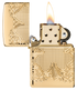 Zippo 46301 vžigalnik Armor Elegant Golden Clover, High Polish Gold Plate