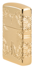 Zippo 46301 vžigalnik Armor Elegant Golden Clover, High Polish Gold Plate