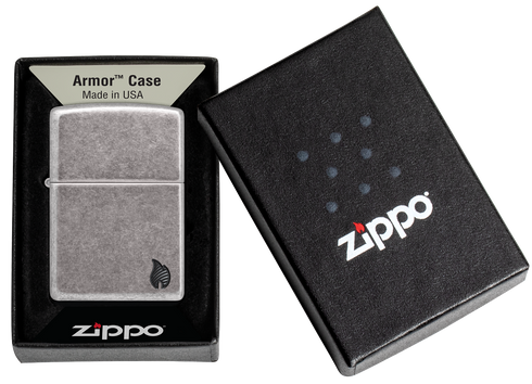 Zippo vžigalnik 46399 Armor Flame, Antique Silver