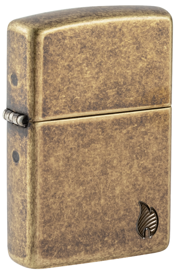 Zippo vžigalnik 46400 Armor Flame, Antique Brass