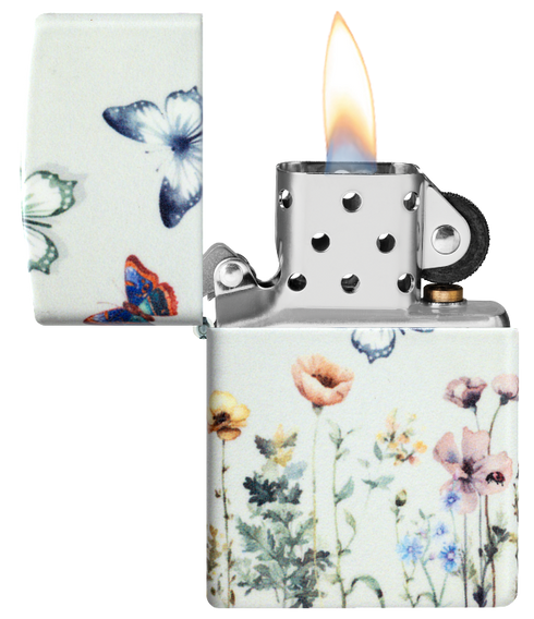 Zippo 46703 vžigalnik Flower Field & Butterflies, Glow in the Dark