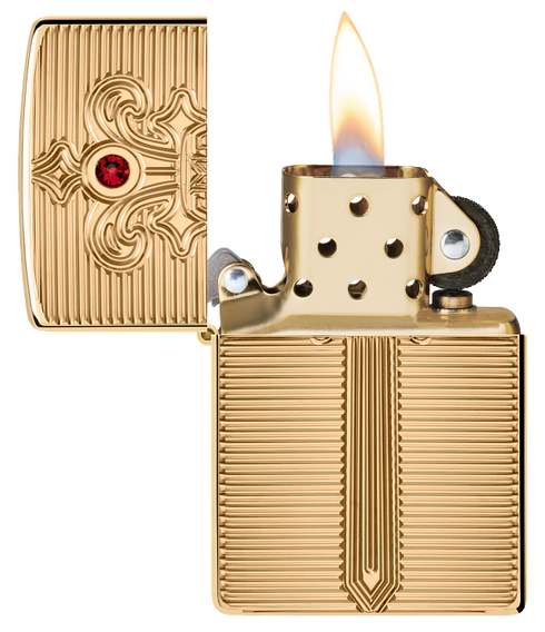 Zippo 46737 vžigalnik Golden Sword Armor, High Polish Brass