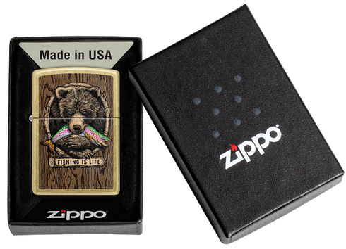 Zippo 47111 vžigalnik Bear & Fishing by Rietveld