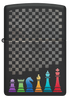 Zippo vžigalnik 48662 Chess Pieces, Black Matte