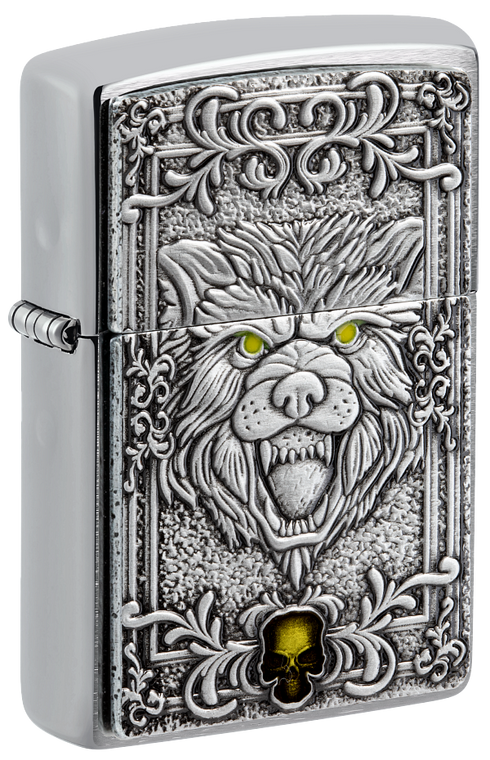 Zippo vžigalnik 48690 Fierce Wolf Emblem