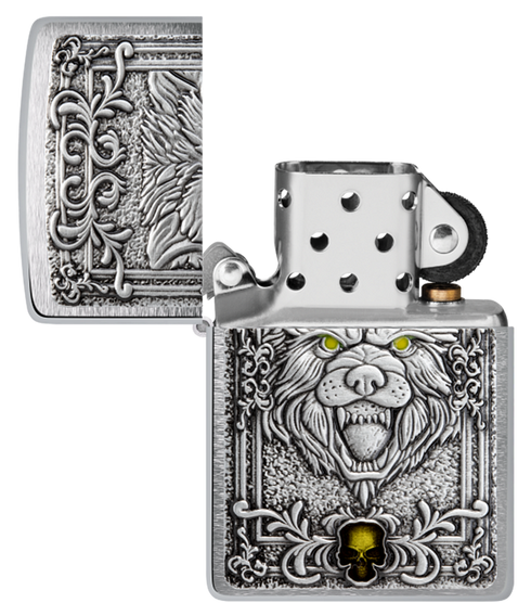 Zippo vžigalnik 48690 Fierce Wolf Emblem