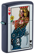 Zippo 48723 vžigalnik Queen of Hearts, Navy Matte