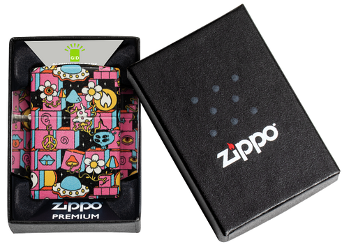 Zippo 48779 vžigalnik Abstract Pink, Glow in the Dark