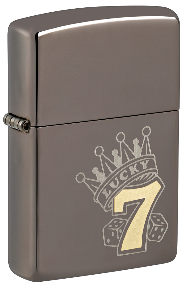 Zippo 48913 vžigalnik Lucky 7, Black Ice