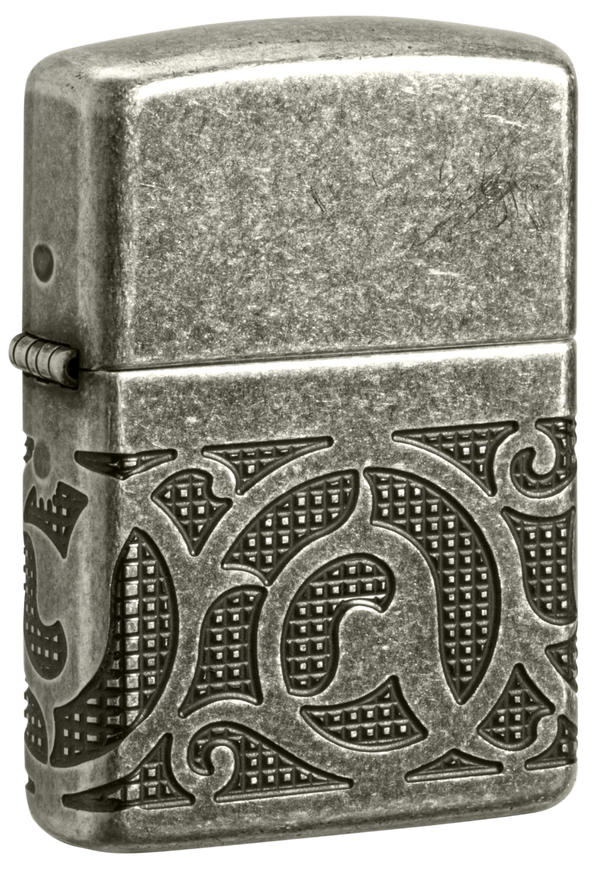 Zippo vžigalnik 49290 Pattern Armor Antique Silver