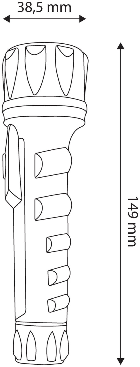 Entac 901725 Svetilka baterijska 3 LED 1W 15lm 15m/4h 2xAA IP44