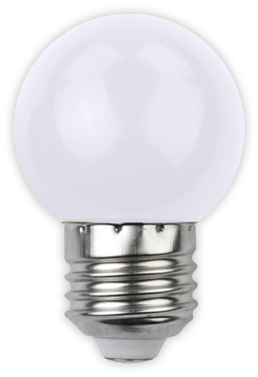 Avide 25929 Žarnica Decor - bela LED SMD E27 1W G45