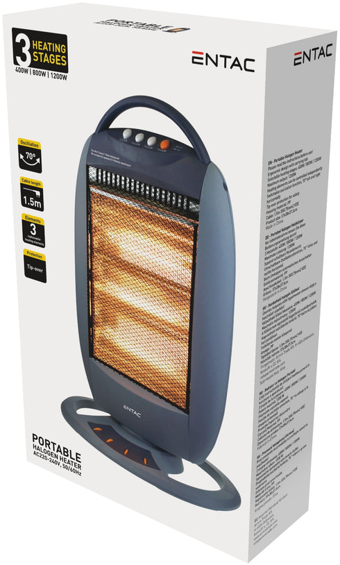 Entac 979946 Prenosni grelnik Halogenski 400W / 800W / 1200W