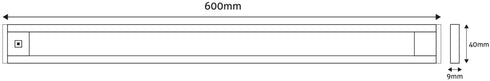 Avide 88788 Svetilka Cabinet LED SMD 9W 4000K 900lm IP44 senzor