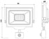 Reflektor Slim LED SMD 10W 6400K PIR ABLRFLCW-10W-PIR