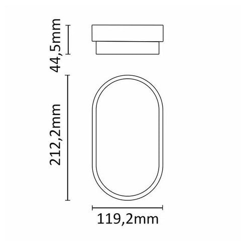 Svetilka ASAL0221 stropna LED 15W 4000K Oval
