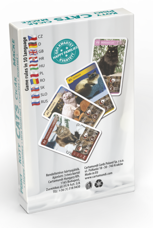 Igra s kartami 10035082 Animal Trumps 3v1: Mačke