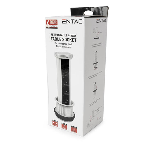 Podaljšek vertikalni 4-vtični 1,5m 3G1.5 IP20 bel EVSE1.5G4-1.5