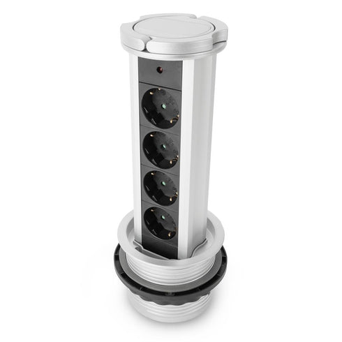 Podaljšek vertikalni 4-vtični 1,5m 3G1.5 IP20 bel EVSE1.5G4-1.5