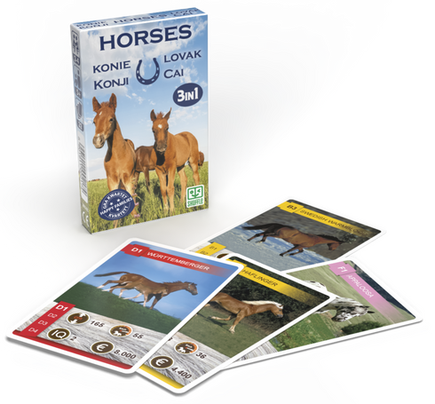 Igra s kartami 10035085 Animal Trumps 3v1: Konji