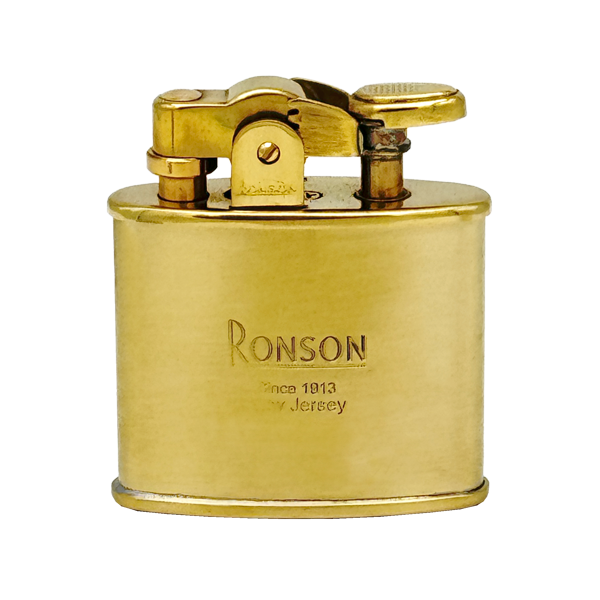 Ronson 210001 Vžigalnik polnilni Nostalgia kremen v zlati barvi