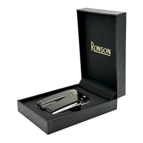 Ronson 100004 Vžigalnik plinski Premier Vareflame črn 100004