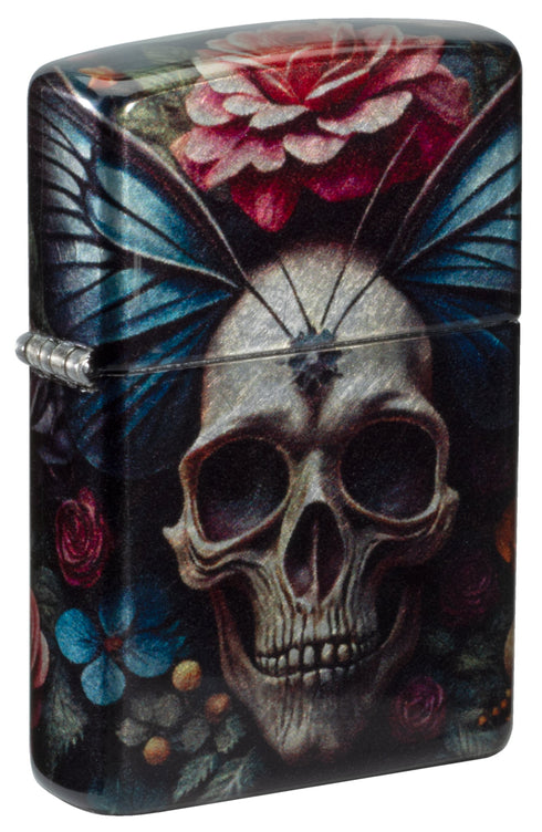 Zippo 46848 vžigalnik Floral Butterfly Skull