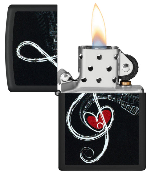 Zippo 46840 vžigalnik Music Clef & Heart