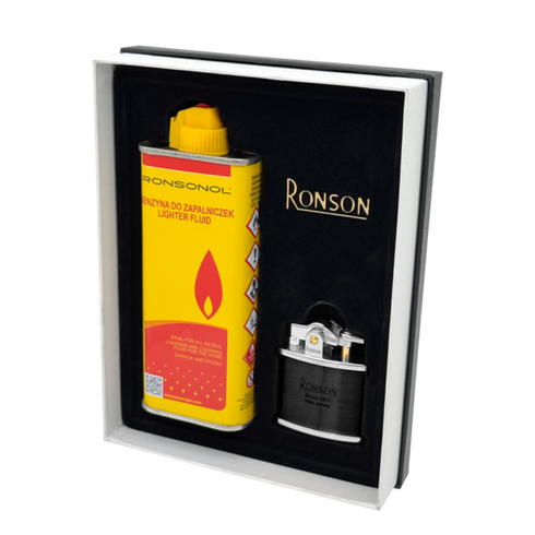 Set darilni Ronson 301003 vžigalnik Black Nostalgia in Bencin 133 ml
