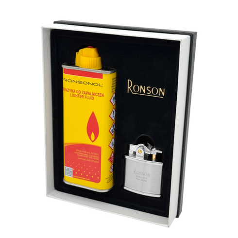 Set darilni Ronson 301002 vžigalnik Satin Nostalgia in Bencin 133 ml