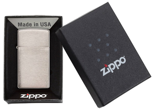 Zippo vžigalnik 1600 Slim® Brushed Chrome