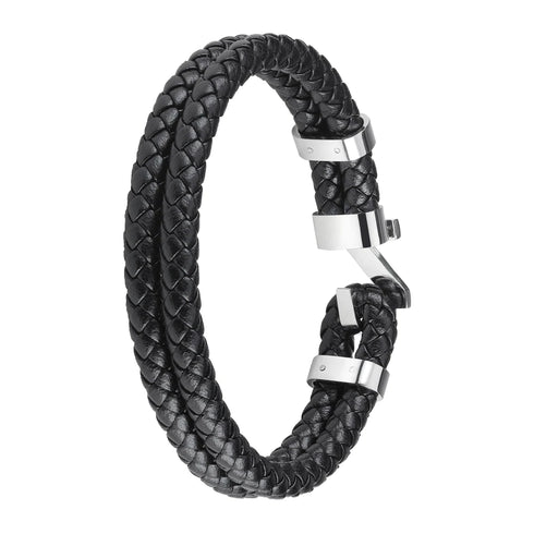 Zippo 2007168 Zapestnica Steel Braided Leather 20 cm
