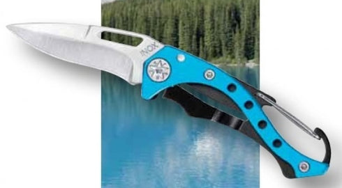 Ausonia 26335 Mini zložljiv žepni nož s karabinom, 12 cm