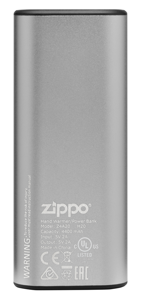 Zippo 2007390 HeatBank™ 6 - Polnilni grelec in Power Bank, Srebrn